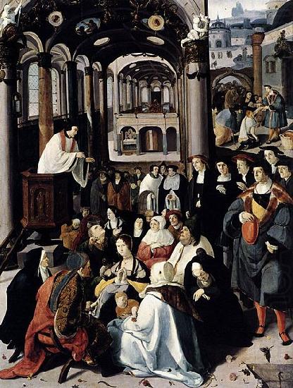 Lucas van Leyden Preaching in the Church china oil painting image